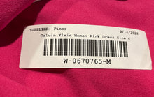 Load image into Gallery viewer, Calvin Klein Womens Pink Sleeveless Collarless Back Zipper Sheath Dress Size 4

