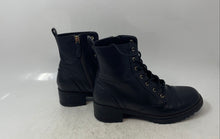 Load image into Gallery viewer, Cole Haan Womens Camea Black Leather Round Toe Lace-Up Combat Boots Size 7.5B
