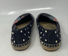 Load image into Gallery viewer, Authentic Tory Burch Womens Blue Polka Dot Print Espadrille Shoes Size 6.5M Worn
