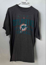 Load image into Gallery viewer, NFL Team Apparel Mens Gray Miami Dolphins Short Sleeve Football T-Shirt Size XL
