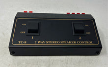 Load image into Gallery viewer, Model TC-8 Black 2 Way Stereo Speaker Control Matching Switch Box Untested

