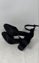 Load image into Gallery viewer, LC Lauren Conrad Womens Hydrangea Black High Block Ankle Strap Heels Size 7.5M
