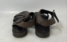 Load image into Gallery viewer, Ecco Womens Brown Leather Buckle Open Toe Flat Strappy Sandals Size EUR 36
