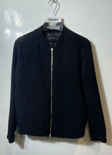 Load image into Gallery viewer, Zara Basic Womens Black Collarless Long Sleeve Full-Zip Jacket Size XS
