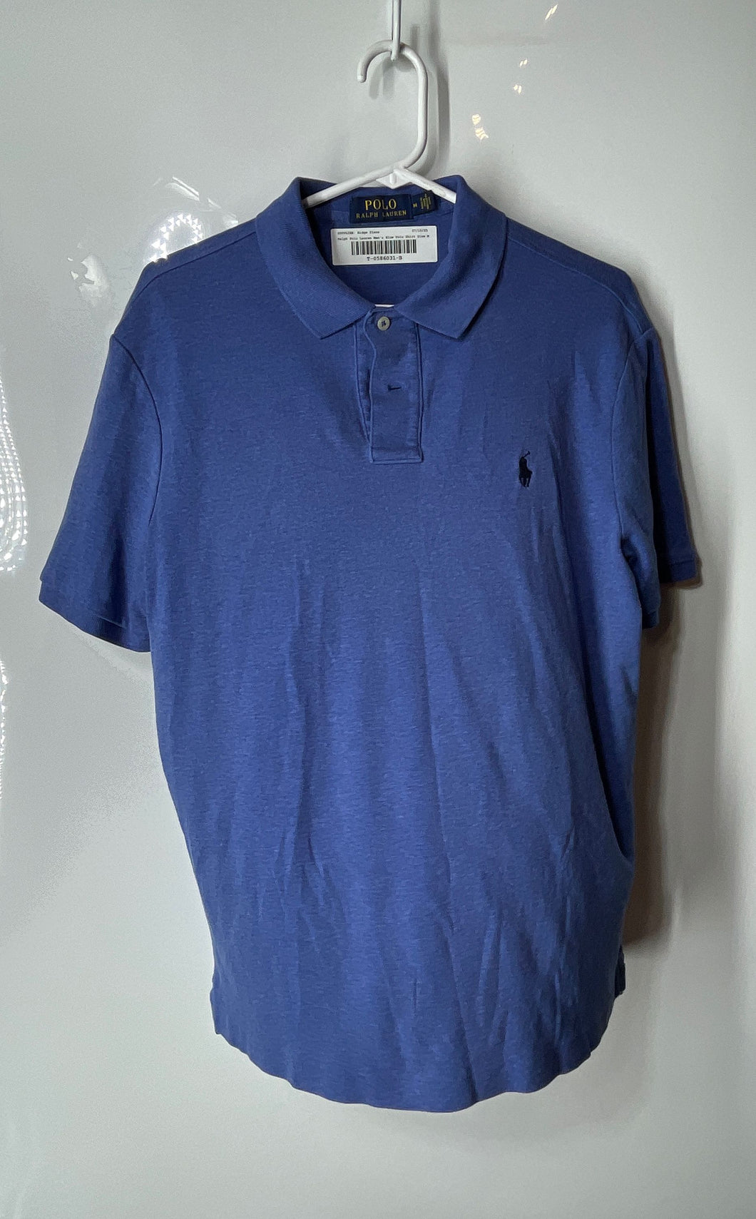 Polo Ralph Lauren Mens Blue Short Sleeve Collared Polo Shirt Size Medium