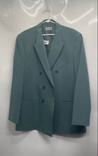 Load image into Gallery viewer, Marcello Mens Green Long Sleeve Pockets Double Breasted Blazer Size 48R
