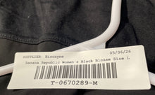 Load image into Gallery viewer, Banana Republic Womens Black Short Sleeve Blouse Top Size Large
