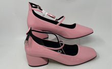 Load image into Gallery viewer, Lisa Vicky Womens Saint Pink Leather Buckle Ankle Strap Pump Heels Size 13M
