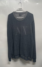 Load image into Gallery viewer, Armani Exchange Mens Navy-Blue Gray Round Neck Pullover Sweater Size XXL
