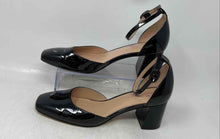 Load image into Gallery viewer, Bandolino Womens Lets Add Black Leather Square Toe Ankle Strap Heels Size 8.5M
