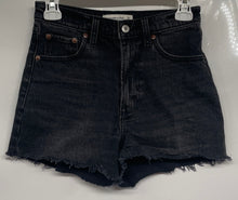 Load image into Gallery viewer, Abercrombie &amp; Fitch Womens Black Denim High-Rise Relaxed Cutoff Shorts Sz 24/00
