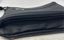 Load image into Gallery viewer, Sytrash Womens Black Pebbled Leather Inner Pockets Crossbody Bag w/ Tags
