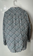 Load image into Gallery viewer, Perry Ellis Portfolio Mens Blue White Check Long Sleeve Button-Up Shirt Size L
