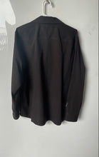 Load image into Gallery viewer, Calvin Klein Mens Black Striped Non-Iron Long Sleeve Button-Up Shirt Size Large
