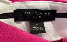 Load image into Gallery viewer, Ann Taylor Womens Pink Flat Front Slash Pocket Straight Leg Ankle Pants Size 4P

