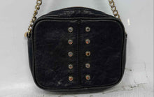 Load image into Gallery viewer, Michael Kors Womens Black Leather Studded Card Holder Zipper Crossbody Purse
