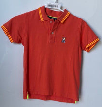 Load image into Gallery viewer, Psycho Bunny Boys Orange Cotton Short Sleeve Collared Golf Polo Shirt Size 7-8
