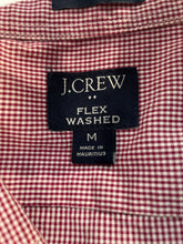 Load image into Gallery viewer, J.Crew Mens Red Geometric Long Sleeve Flex Washed Button-Up Shirt Size M
