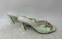 Load image into Gallery viewer, BEAUTIISOLES By Robyn Shreiber Womens Gabriela Green Gold Platform Heels Size 37
