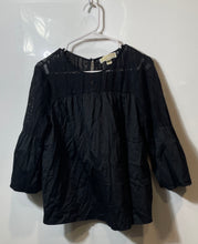 Load image into Gallery viewer, Michael Kors Womens Black Lace 3/4 Sleeve Keyhole Blouse Top Size Medium
