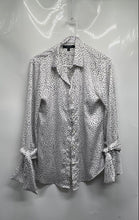Load image into Gallery viewer, Banana Republic Womens White Black Polka Dot Dillon Button-Up Shirt Size Small
