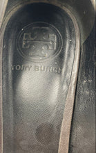 Load image into Gallery viewer, Authentic Tory Burch Womens Black Leather High Pump Heels Size 10M Damaged

