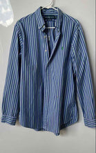 Load image into Gallery viewer, Ralph Lauren Mens Blue Multicolor Striped Long Sleeve Button-Up Shirt Size Large
