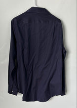Load image into Gallery viewer, Calvin Klein Mens Blue Long Sleeve Non-Iron Slim Fit Dress Shirt Size 16.5
