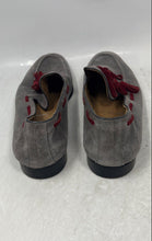Load image into Gallery viewer, Wall + Water Mens Gray Suede Tassel Vero Cuoio Slip-On Loafer Shoes Size 10
