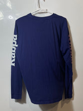 Load image into Gallery viewer, Kappa Mens Blue Cotton Logo Long Sleeve Crew Neck Pullover T-Shirt Size Large
