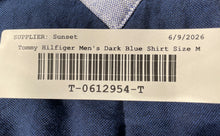 Load image into Gallery viewer, Tommy Hilfiger Mens Dark Blue Long Sleeve Custom Fit Button-Up Shirt Size M
