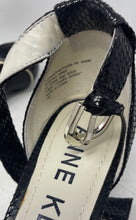 Load image into Gallery viewer, Anne Klein Womens Fayza Black Pointed Toe Stiletto Ankle Strap Heels Size 8
