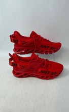 Load image into Gallery viewer, Just So So Mens Red Black Low Top Round Toe Lace-Up Sneakers Shoes Size EUR 43
