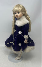 Load image into Gallery viewer, Vintage Franklin Heirloom Blonde Hair Margaret Lynn Collectible Porcelain Doll
