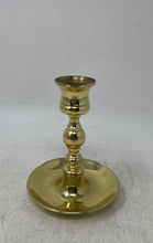 Load image into Gallery viewer, Vintage Baldwin Gold-Tone Shiny Polished Saucer Base Candlestick Holder
