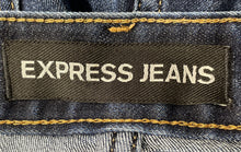 Load image into Gallery viewer, Express Womens Blue Denim 5-Pockets Dark Wash Low-Rise Straight Jeans Size 4S

