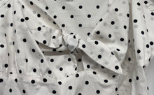 Load image into Gallery viewer, Guess Womens White Black Polka Dot Long Sleeve Cropped Blouse Top Size S
