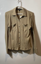 Load image into Gallery viewer, Banana Republic Womens Brown Long Sleeve Knitted Button-Up Shirt Size S
