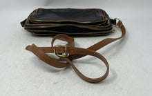 Load image into Gallery viewer, Valentina Womens Brown Leather Adjustable Strap 3 Compartment Crossbody Bag
