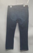 Load image into Gallery viewer, Express Womens Blue Flat Front 5-Pocket Design Straight Leg Jeans Size 8S
