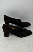 Load image into Gallery viewer, Stuart Weitzman Womens Brown Suede Square Toe Block Pump Heels Size 9.5B
