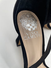 Load image into Gallery viewer, Vince Camuto Womens Black Silver Sandals Size 7 1/2
