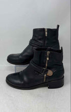 Load image into Gallery viewer, Vince Camuto Womens Warby Black Leather Round Toe Ankle Biker Boots Size 9M
