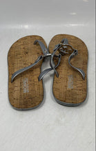 Load image into Gallery viewer, Michael Kors Womens Gray Slip-On Cork Flat Thong Sandals Size 8
