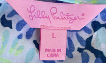 Load image into Gallery viewer, Lilly Pulitzer Womens Multicolor Printed Benicia Cold-Shoulder Tunic Dress Sz L
