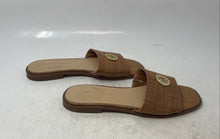 Load image into Gallery viewer, Tommy Hilfiger Womens Brown Woven Raffia Open Toe Slip-On Slide Sandals Size 8
