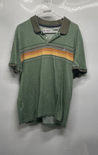 Load image into Gallery viewer, Original Penguin Mens Green Striped Cotton Short Sleeve Polo Shirt Size XL
