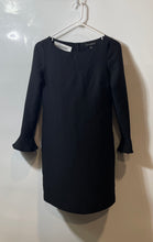 Load image into Gallery viewer, Banana Republic Womens Black Long Sleeve Round Neck Shift Dress Size 00
