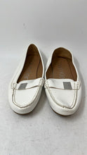 Load image into Gallery viewer, Calvin Klein Womens Lisa White Leather Moc Toe Slip-On Loafer Flats Size 9
