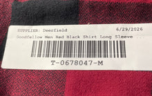 Load image into Gallery viewer, Goodfellow &amp; Co Mens Red Black Plaid Long Sleeve Button-Up Shirt Size L With Tag
